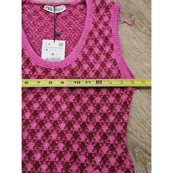 Zara Women’s Pink Wool Blend Mini Sleevesless Dress Size Medium NWT - Picture 4 of 7